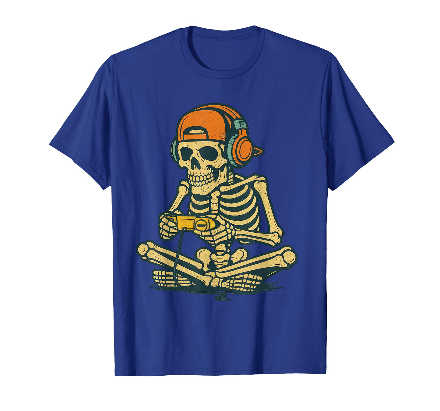 Halloween Skeleton Gamer Video Gaming Funny Gaming Skeleton T-Shirt