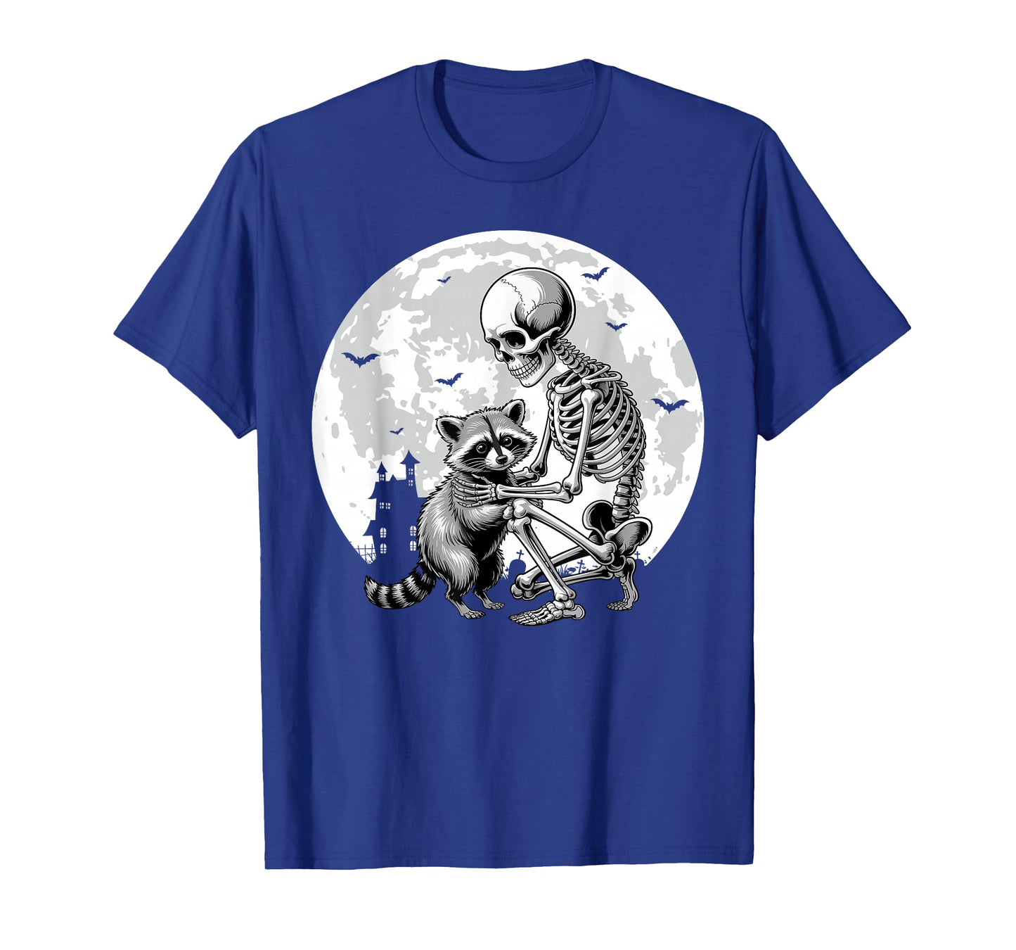 Raccoon Skull Cute Skeleton Halloween Men Women Kids T-Shirt
