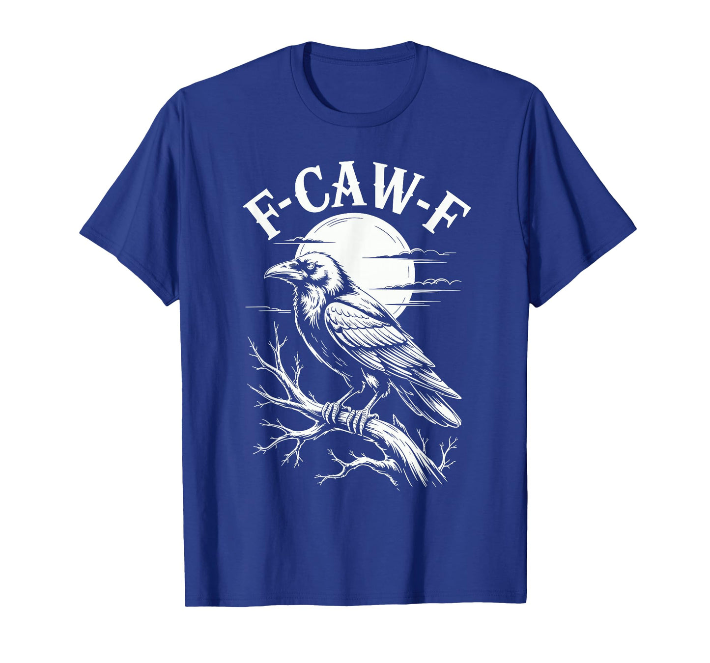 F-caw-F Halloween Black Crow Moonlit Raven T-Shirt