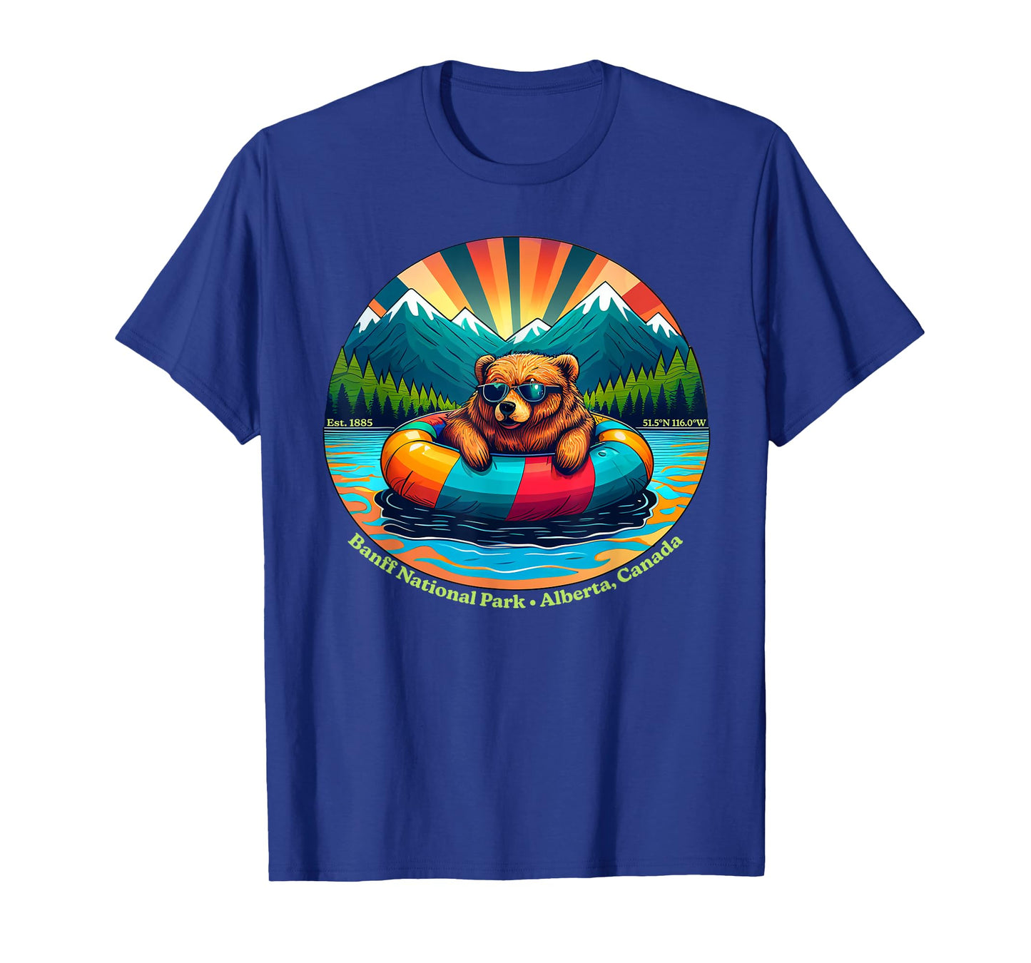 Banff National Park Bear Animals With Sunglasses Kids Adults T-Shirt