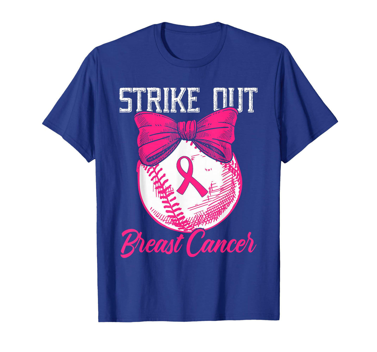Strike Out Breast Cancer Baseball Breast Cancer Awareness T-Shirt