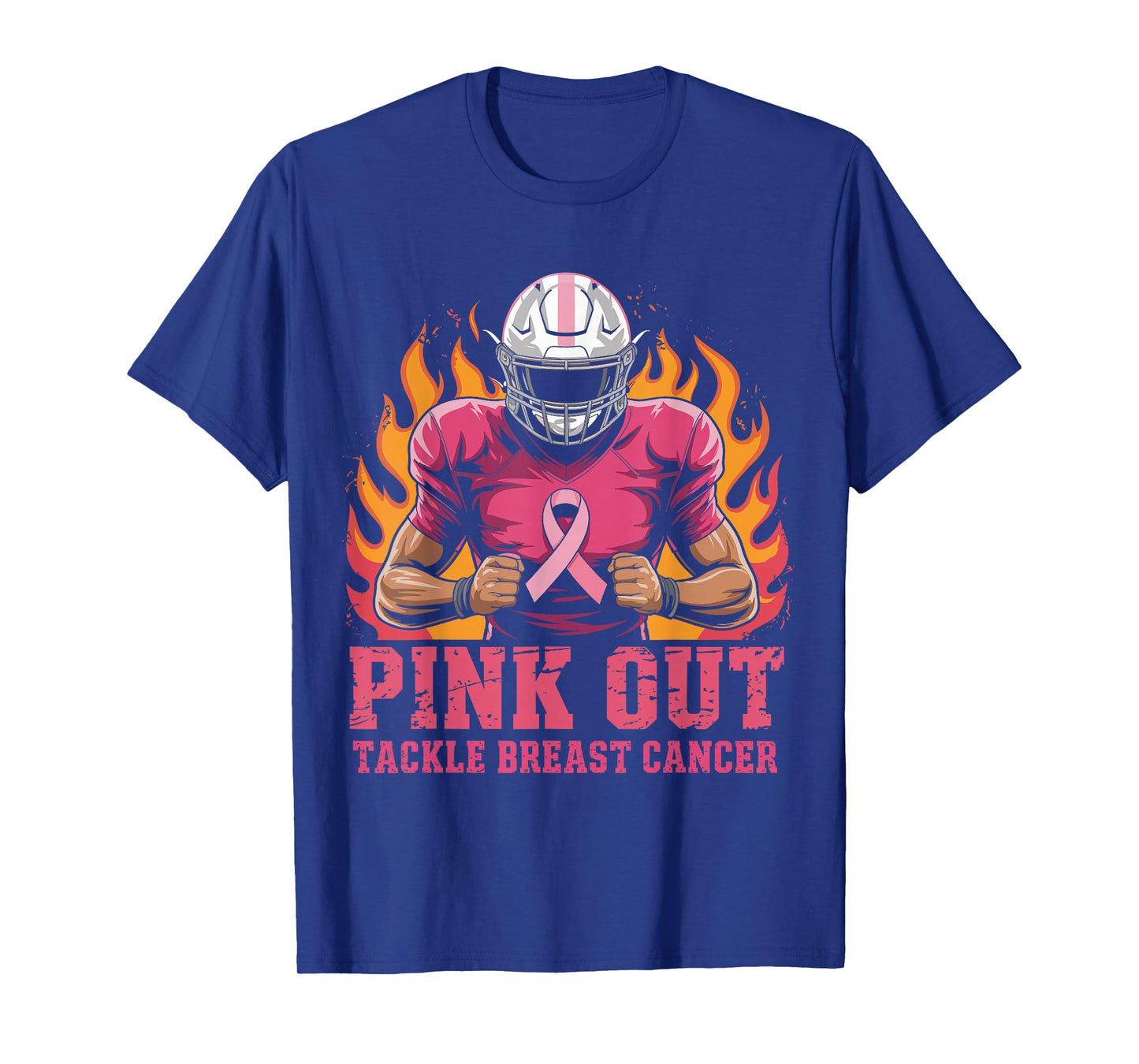 Pink Out Tackle Breast Cancer Awareness American Football T-Shirt
