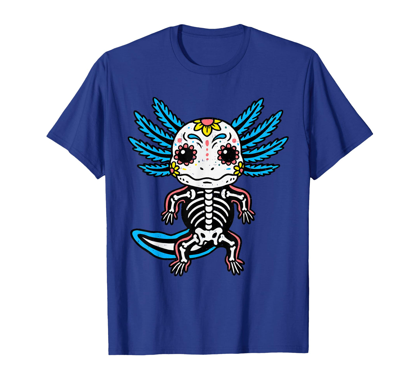 Skeleton Axolotl Halloween Costume Boys Teens Girls Kids T-Shirt