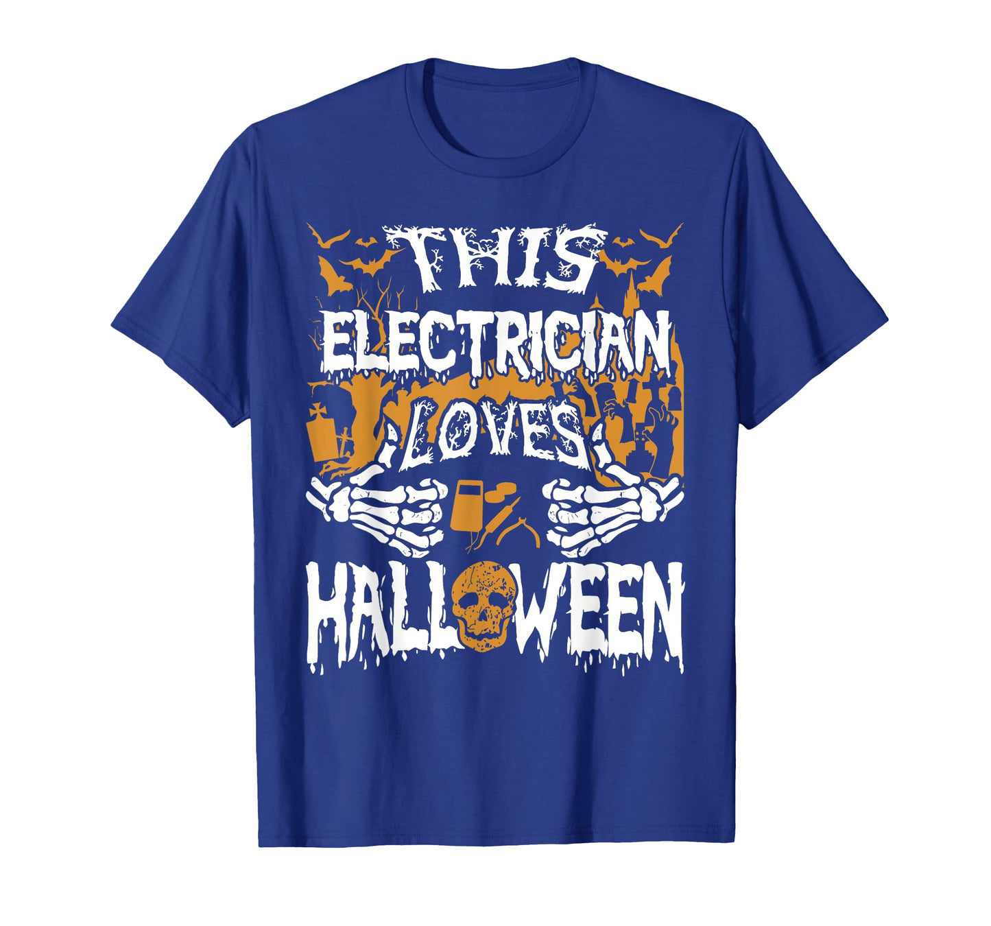 Skeleton Hands Halloween Electrical Tools for Everyone T-Shirt