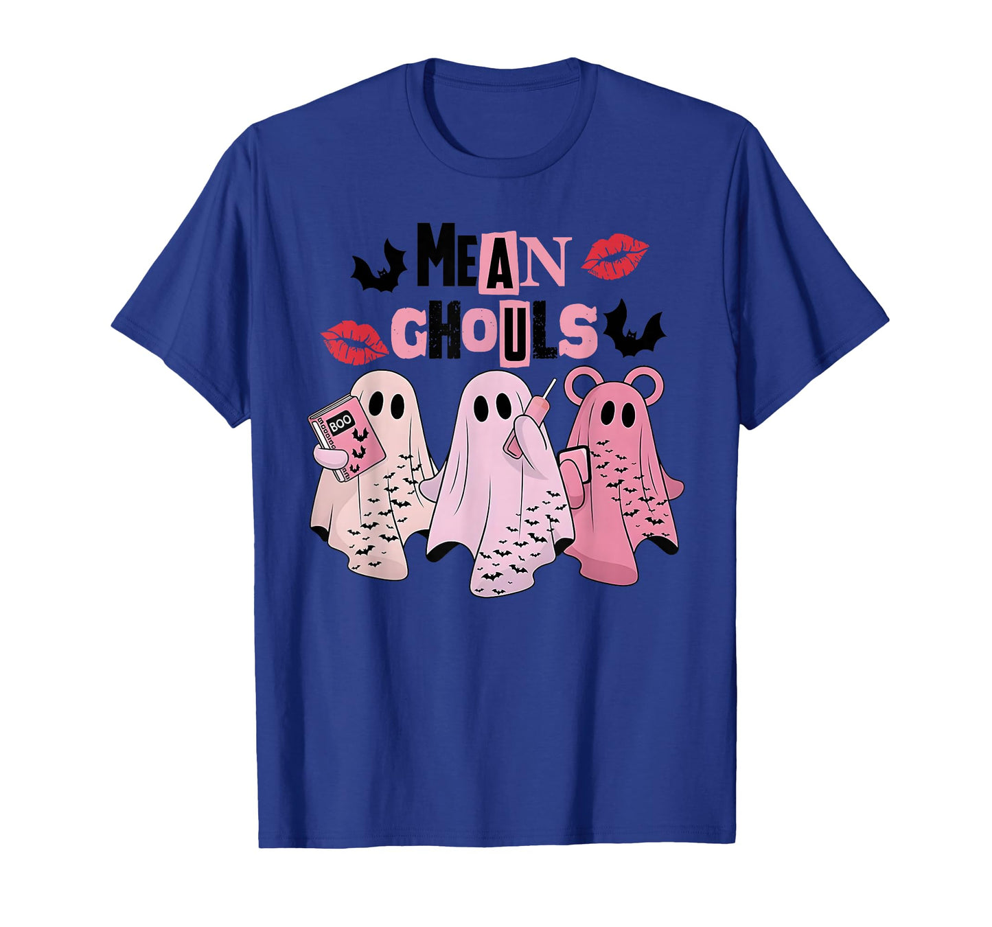 Funny Mean Ghouls On October We Wear Pink Breast Cancer T-Shirt