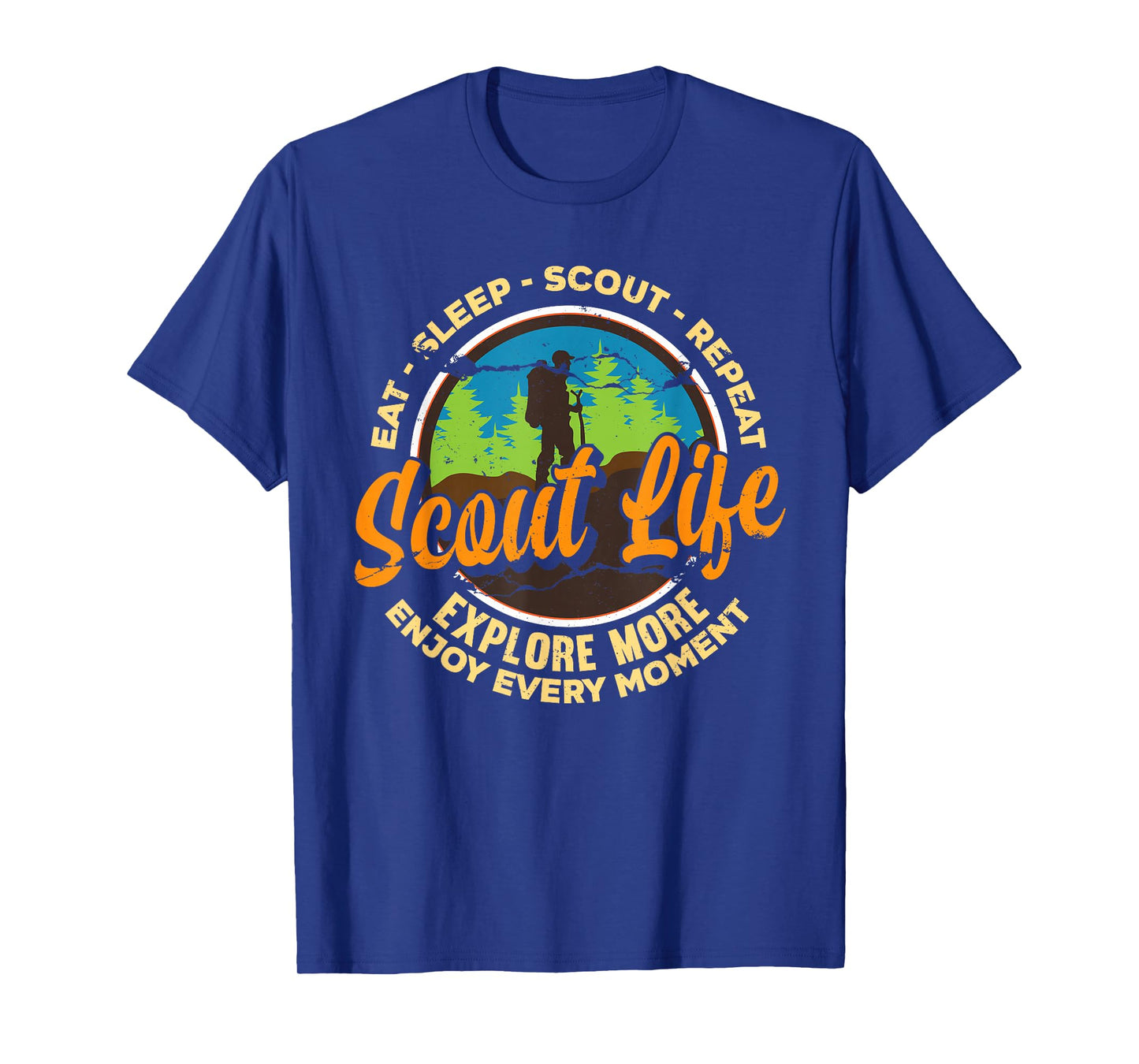 Eat Sleep Scout Repeat - Best Scout Life Hiking Scouting T-Shirt