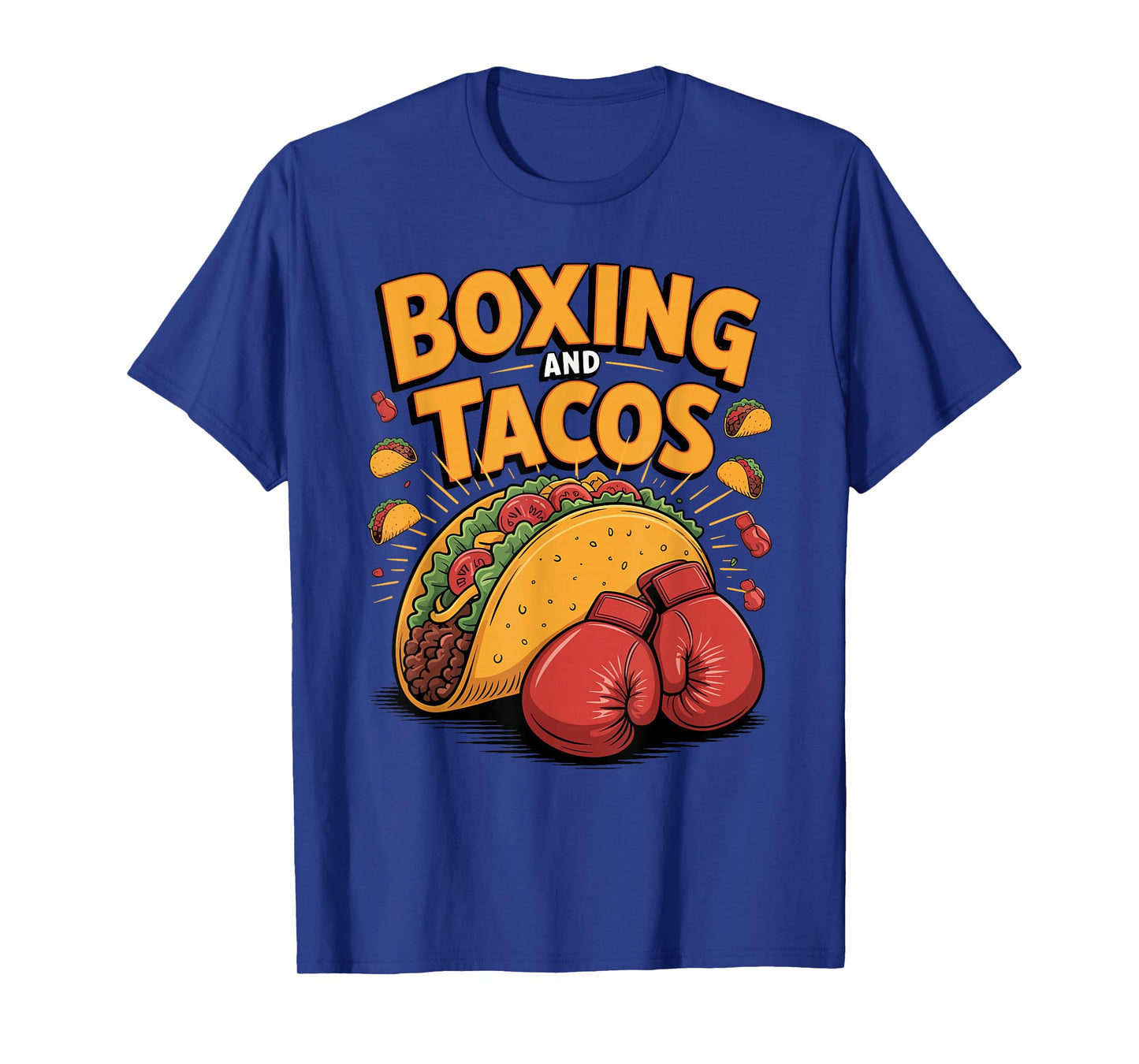 Boxing and Tacos Funny Sports Fiesta Food Lover Design T-Shirt