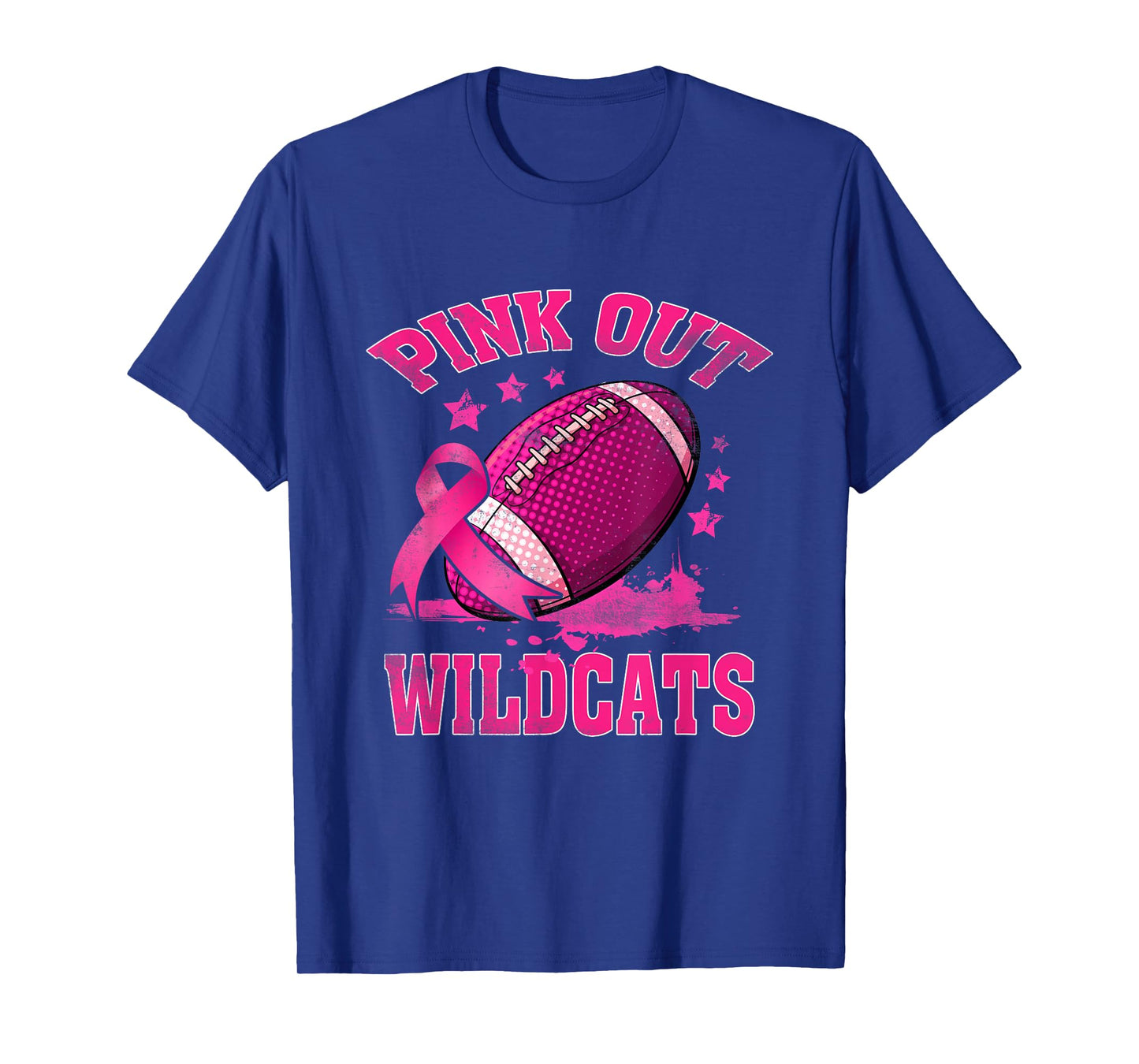 Wildcats Pink Out Football Tackle Breast Cancer Awareness T-Shirt