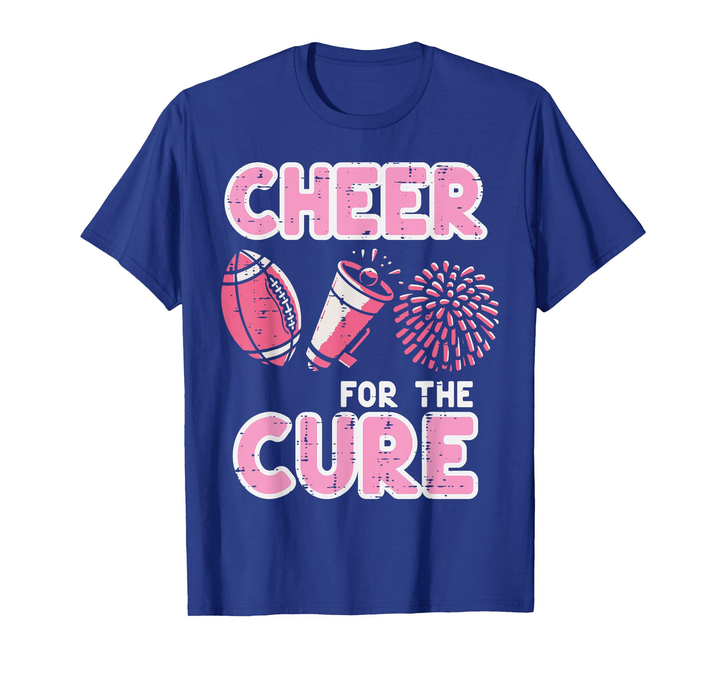 Breast Cancer Cheer For Cure Awareness Women Girls Kids Teen T-Shirt