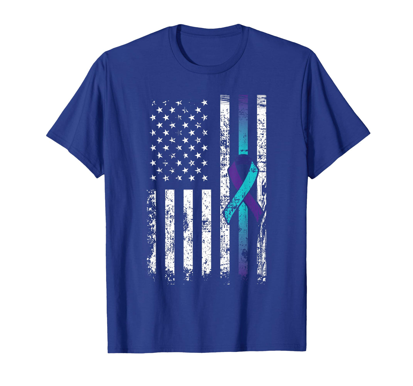 Suicide Depression American Flag Prevention Awareness T-Shirt