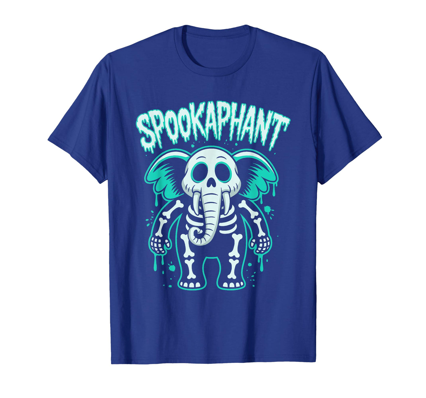 Spooky Elephant Skeleton Halloween T-Shirt