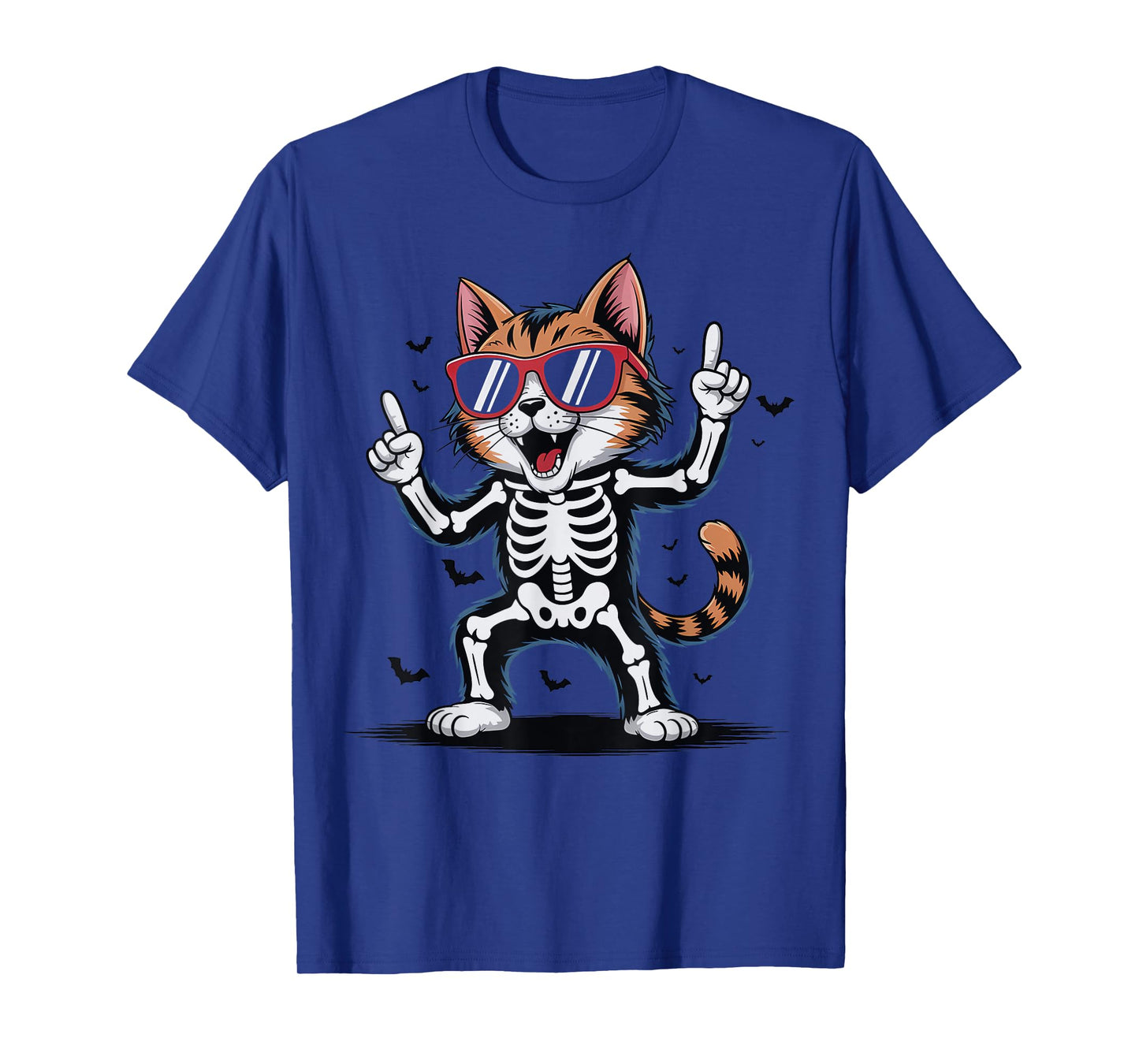 Cool Cat Skeleton with Sunglasses T-Shirt