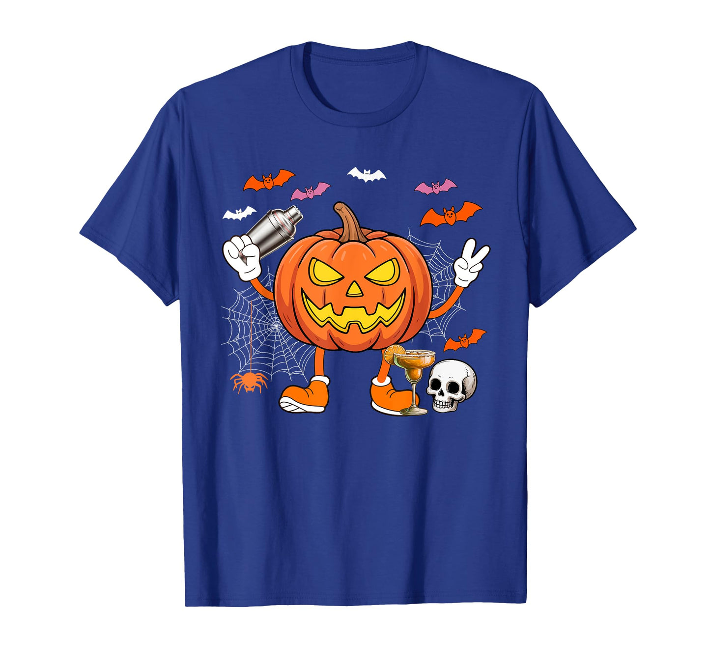 Bartender Job Horror Carved Pumpkin Halloween Costume Team T-Shirt