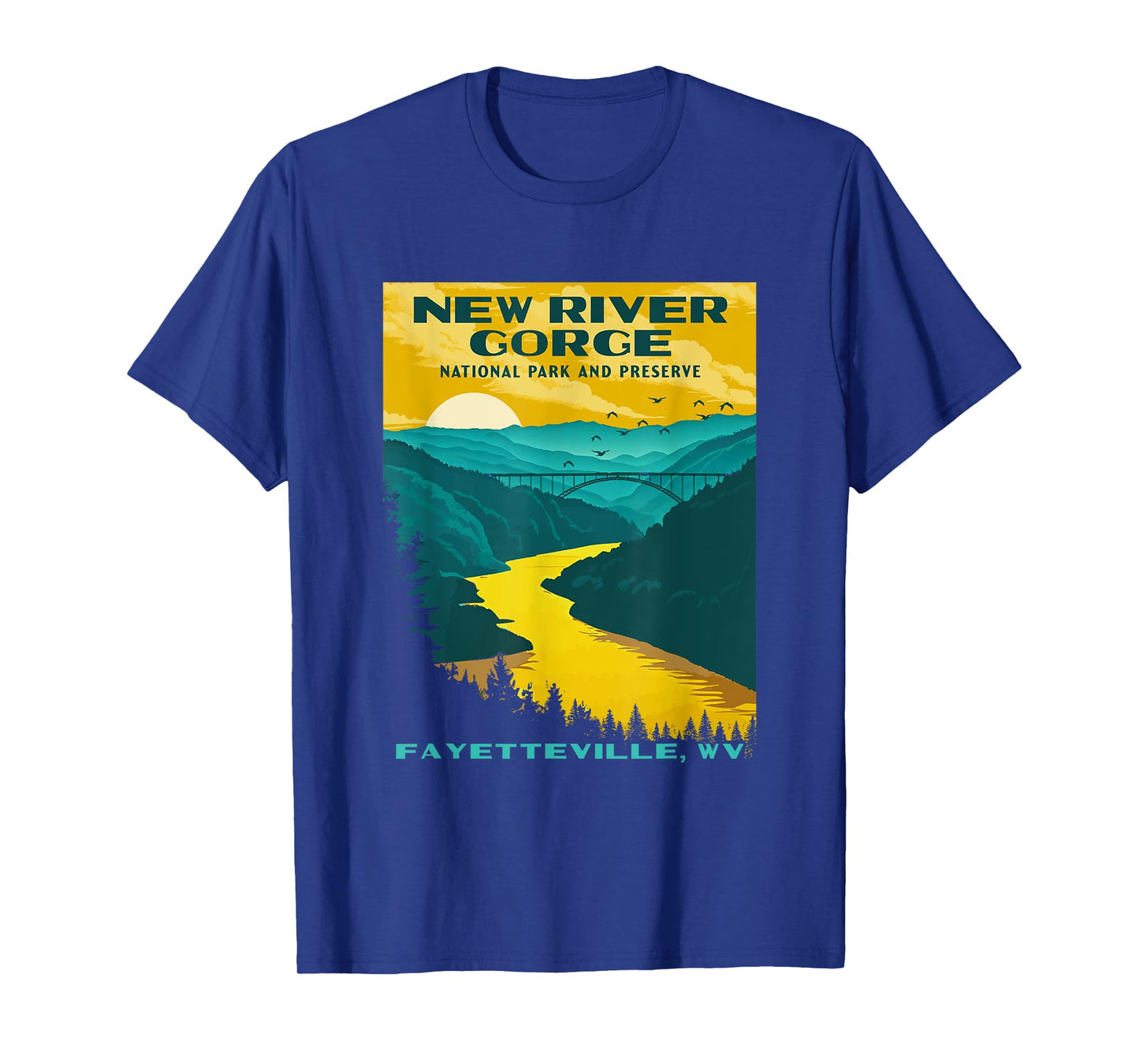 New River Gorge National Park Vintage WPA poster style retro T-Shirt