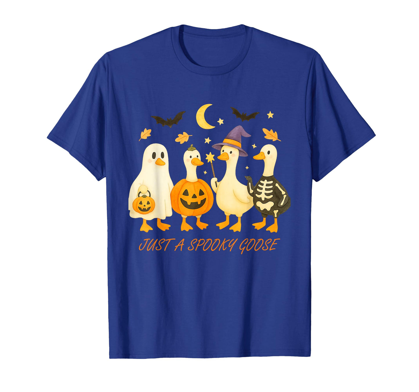 Just A Spooky Goose Halloween Silly Goose Funny Halloween T-Shirt