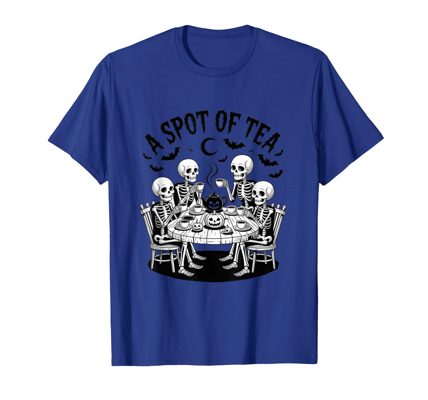Tea Lover Party Spooky Skeletons Halloween Tee T-Shirt