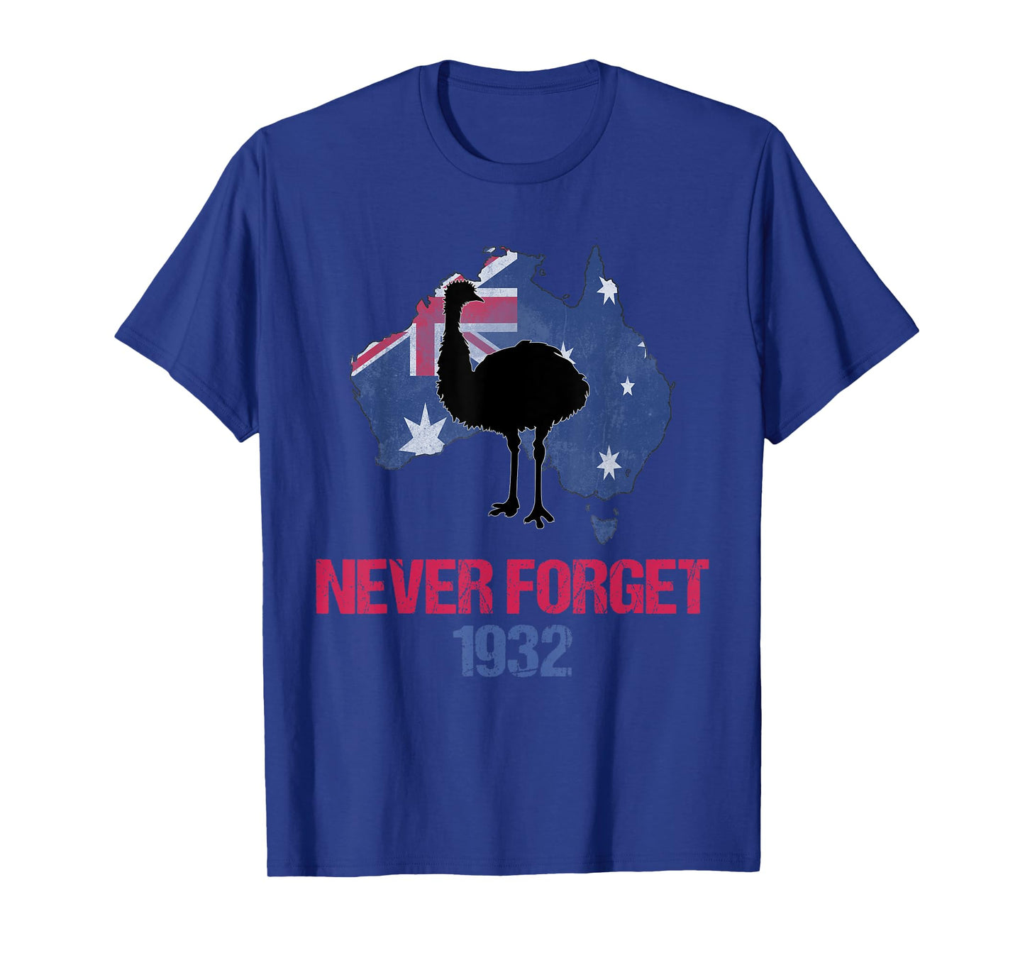 Agema Apparel Emu War 1932 Never Forget Australian History T-Shirt, Small, Black