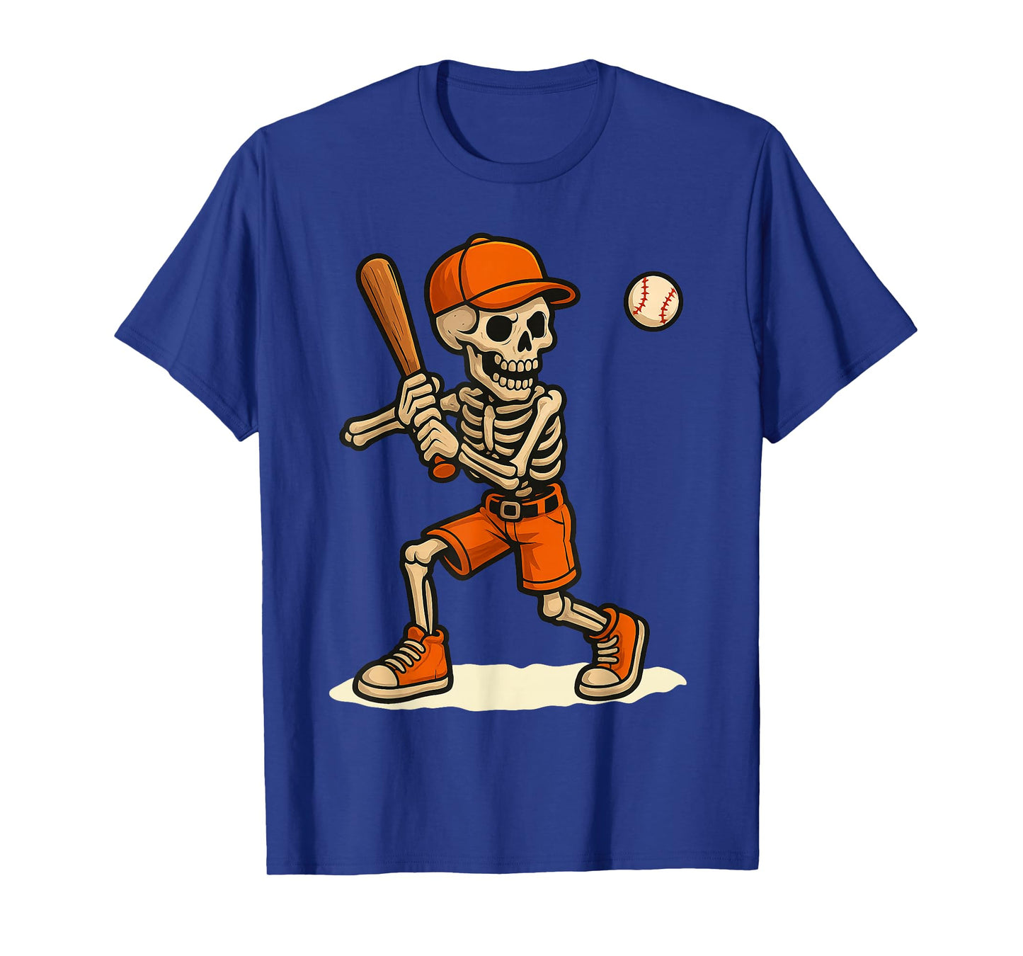 Funny Skeleton Baseball Halloween Costume for Boys Men Kids T-Shirt