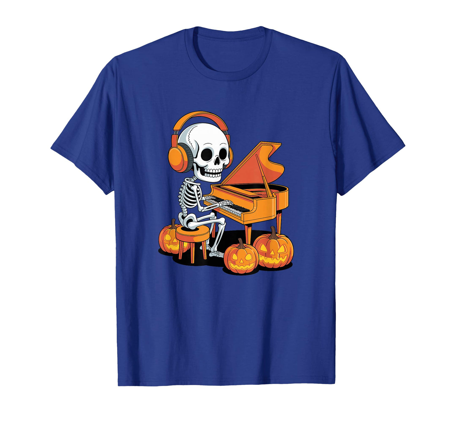 Halloween Skeleton Pianist Grand Piano Pianists T-Shirt