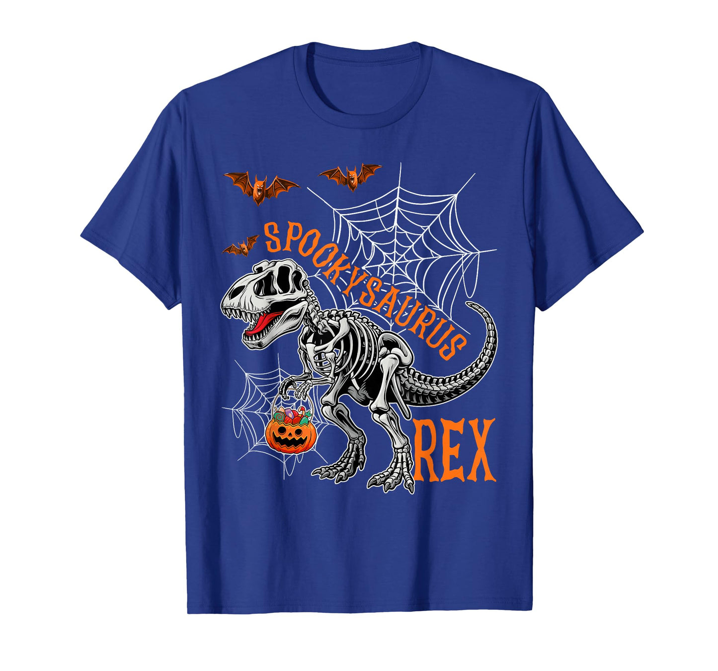 Funny Spooky Saurus Rex Dinosaur Skeleton Halloween Costume T-Shirt