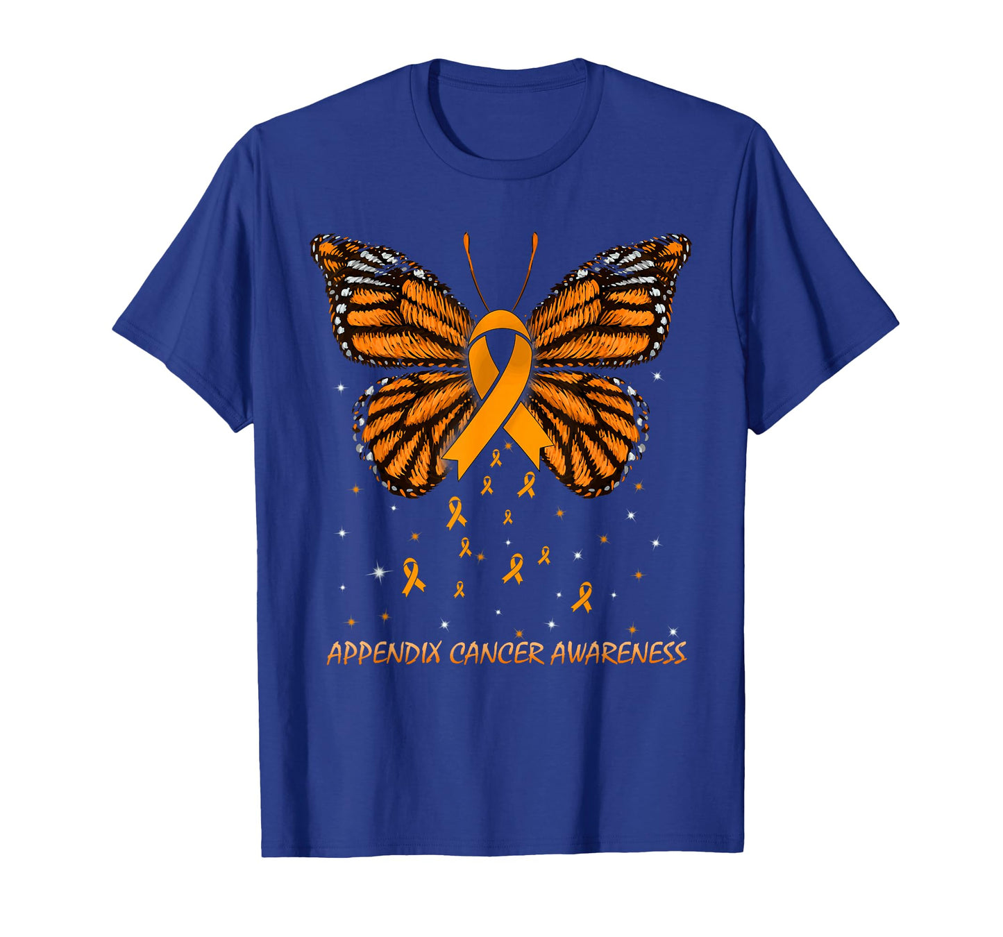 Appendix Cancer Awareness Butterfly T-Shirt