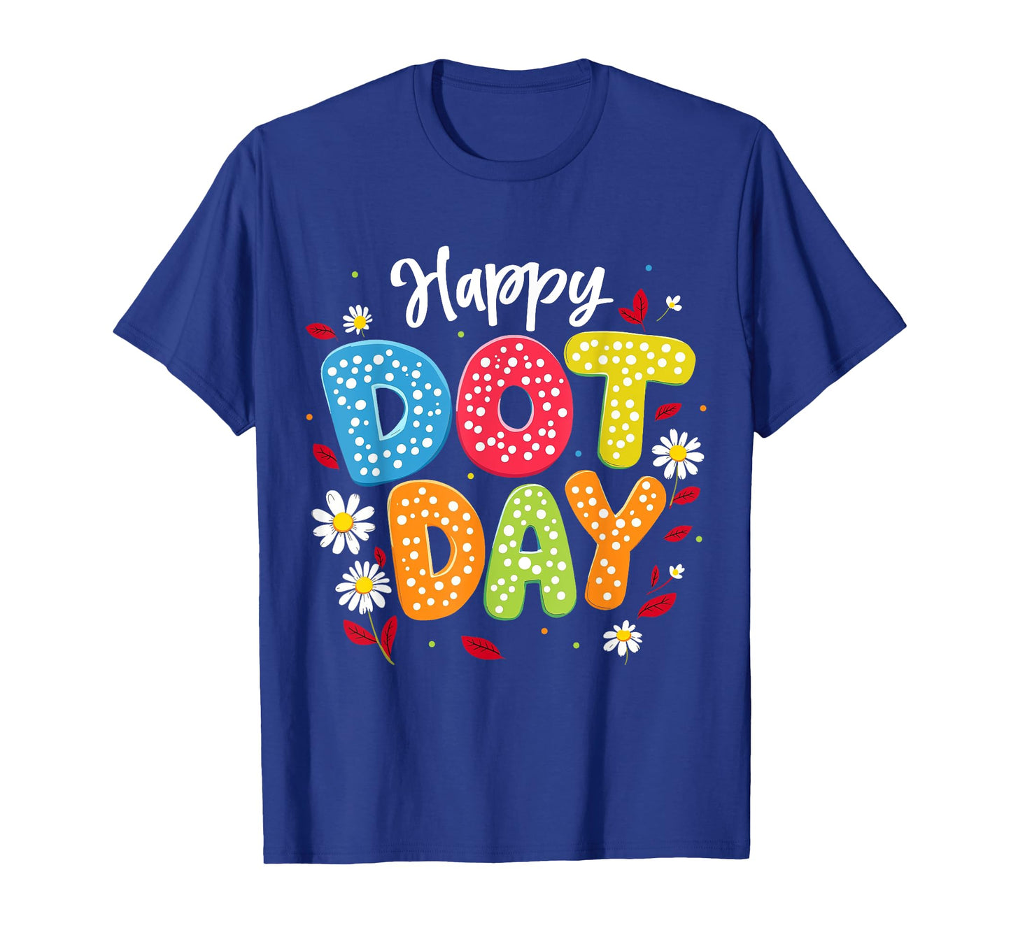 Floral Happy Dot Day September 15th Polka Dot Girls Kids T-Shirt