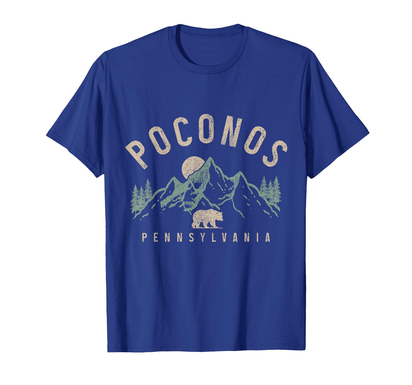 Poconos Pennsylvania Mountains Bear Nature Lover Vintage T-Shirt