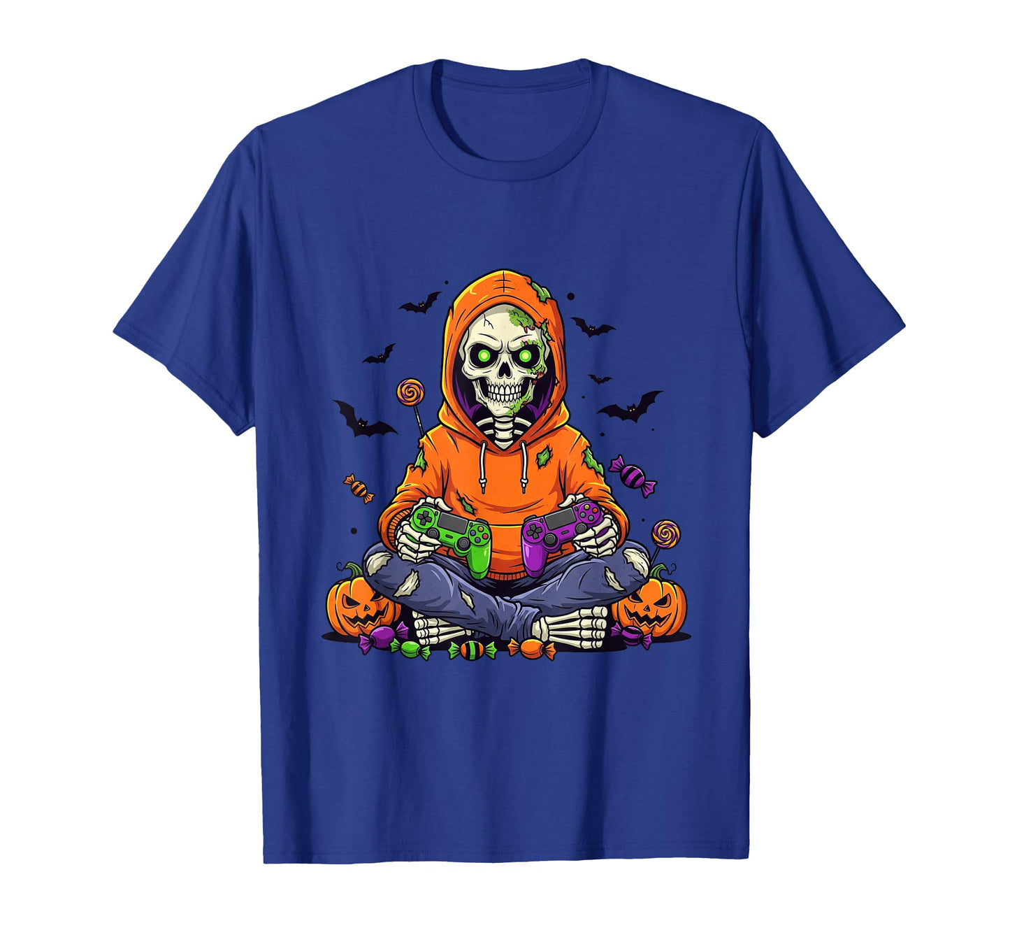Halloween Skeleton Zombie Gaming Controllers T-Shirt