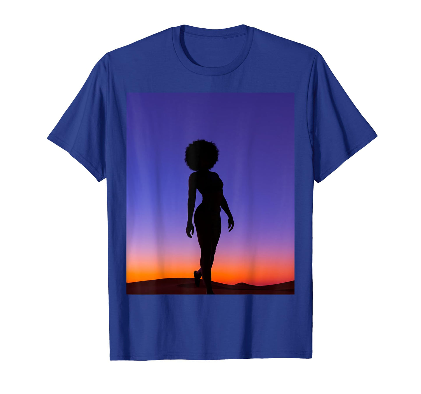 Mysterious Mirage: Silhouetted Sojourn in a Desert Night T-Shirt
