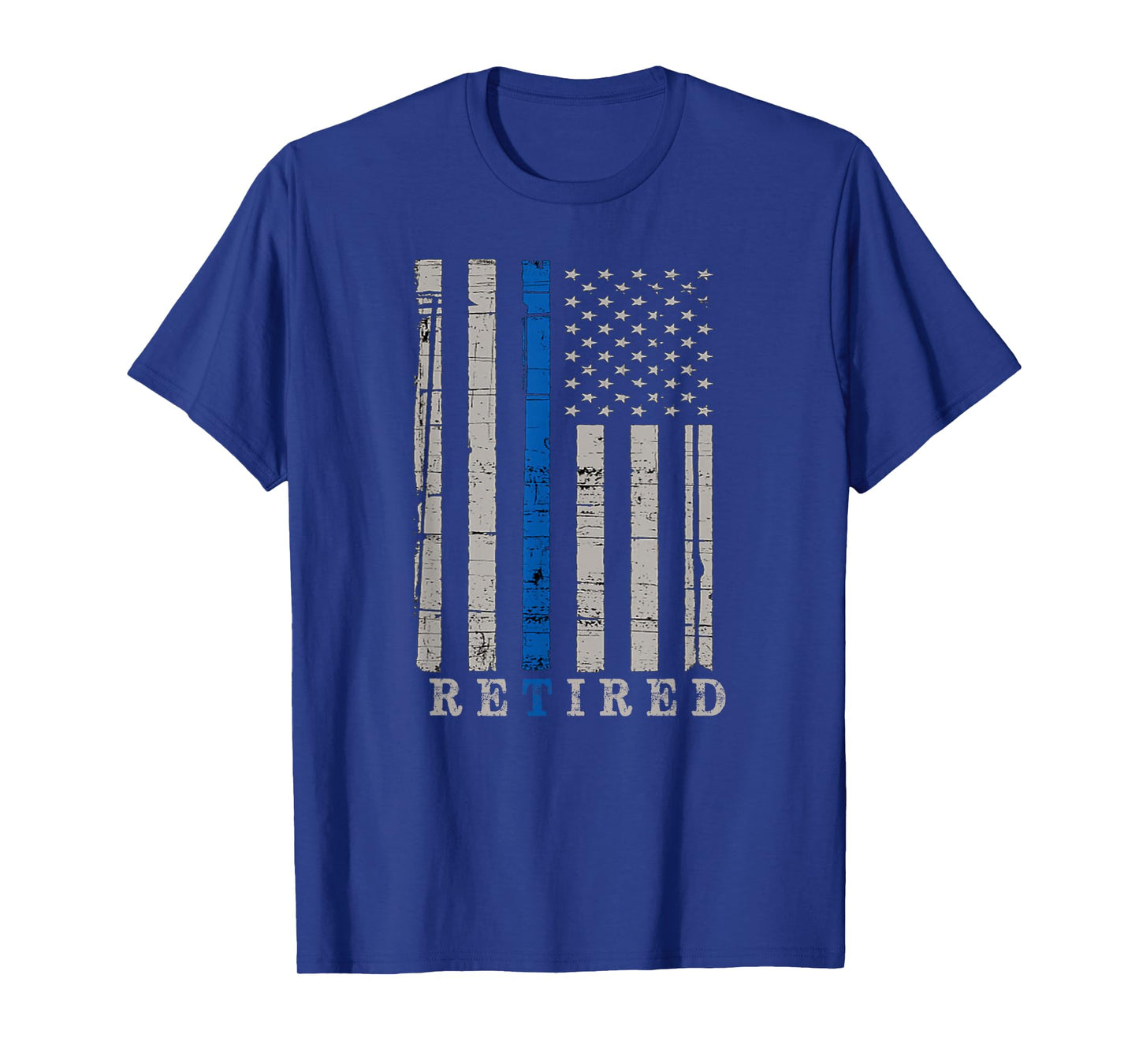 Retired Police Officer Thin Blue Line Flag Retirement T-Shirt