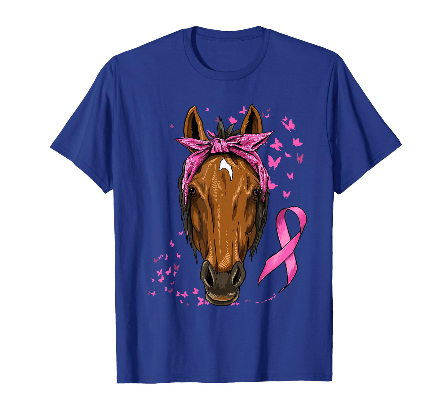 Breast Cancer Awareness Horse Pink Ribbon Cancer Survivor T-Shirt