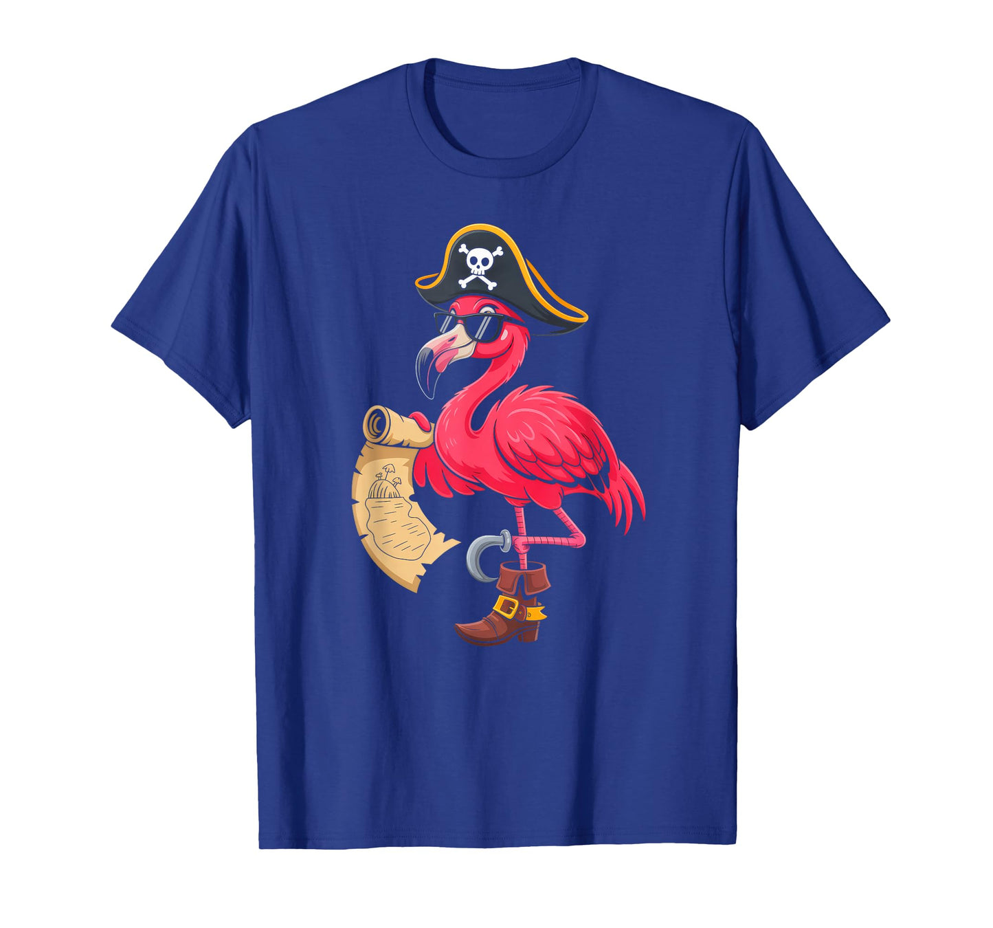 Cute Pink Flamingo Pirate Women Girls Kids Halloween Costume T-Shirt