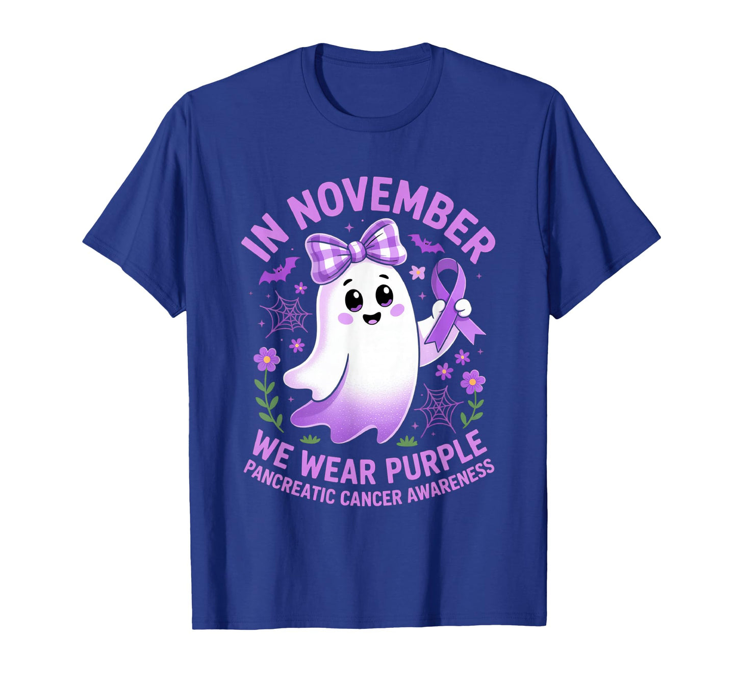in November We Wear Purple Pancreatic Cancer Awareness T-Shirt