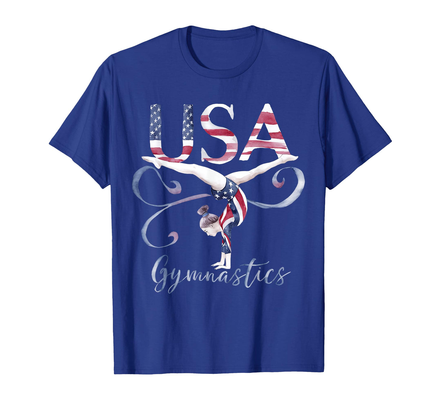 Gymnastics Patriotic USA Gymnast American Pride Women Girls T-Shirt