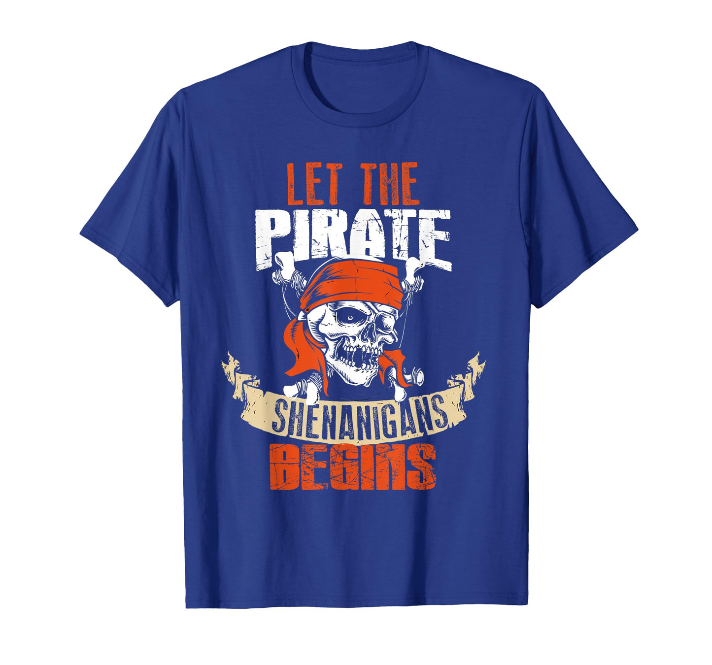 Let The Pirate Shenanigans Begin Halloween Skull Bandana T-Shirt