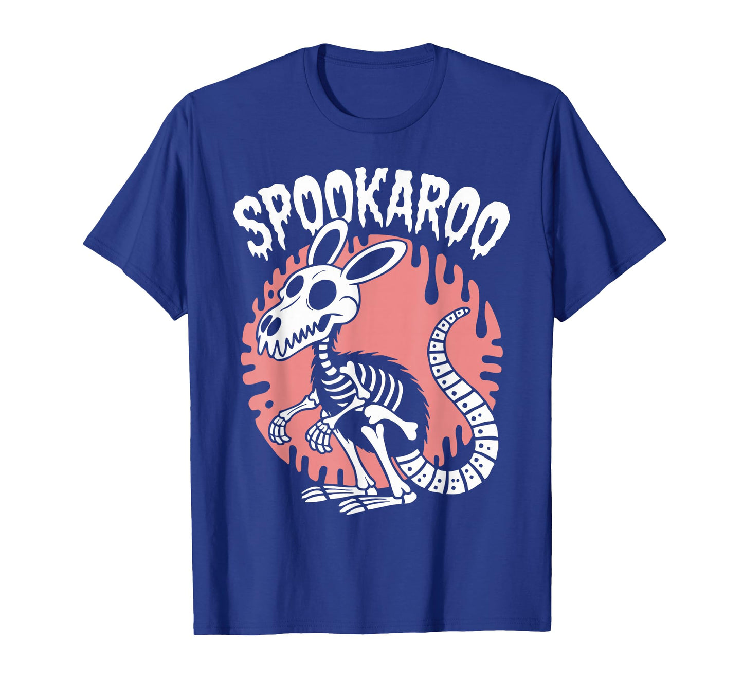 Spooky Kangaroo Skeleton Halloween T-Shirt