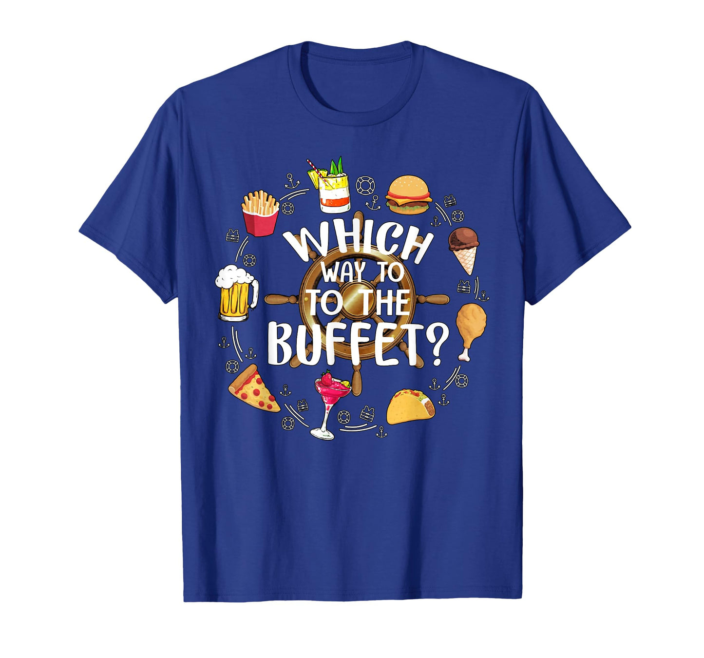 Which Way To The Buffet Funny Tourist Tacky Vacation T-Shirt