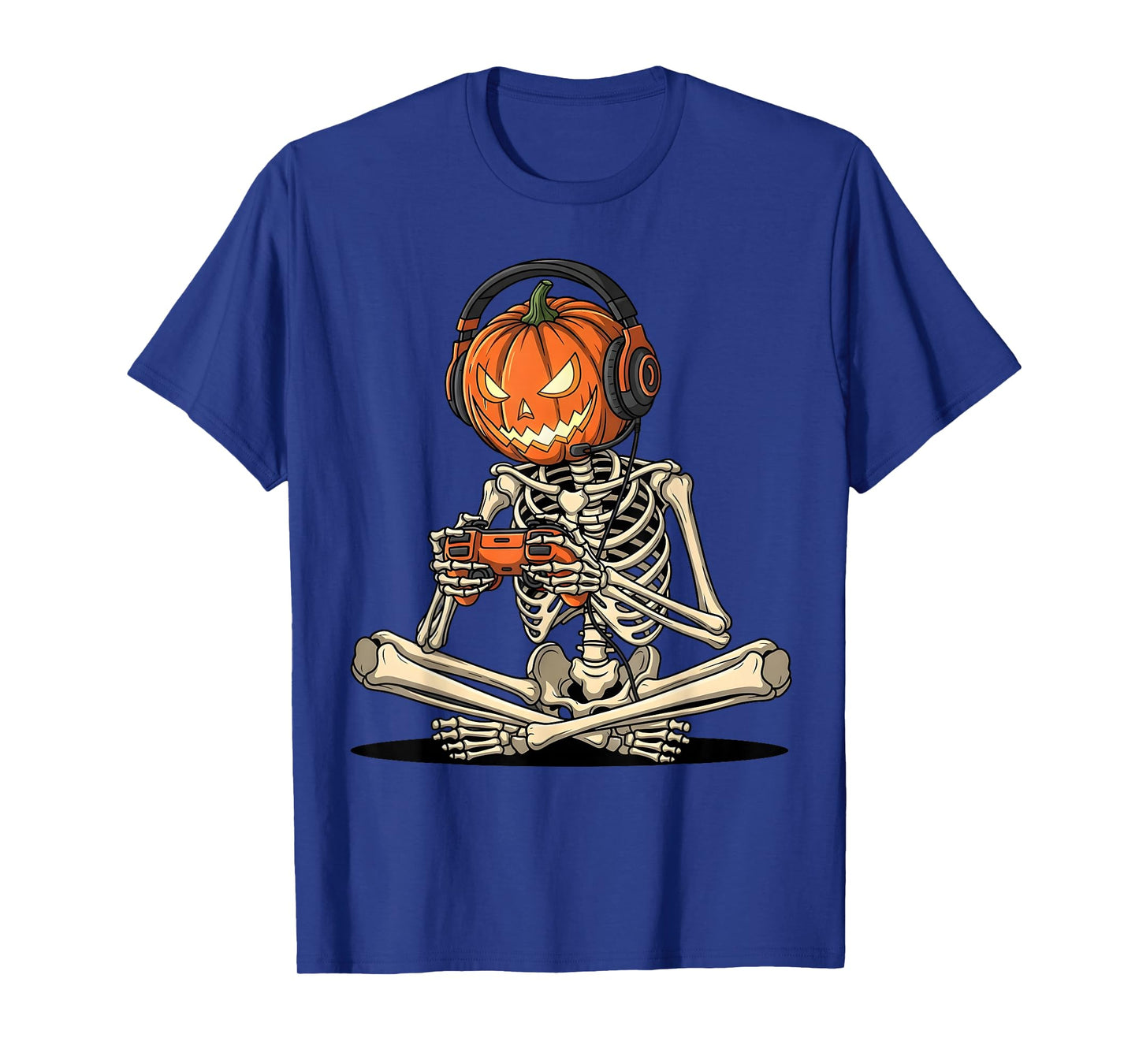 Halloween Skeleton Gamer Video Gaming Men Boys Kids Funny T-Shirt