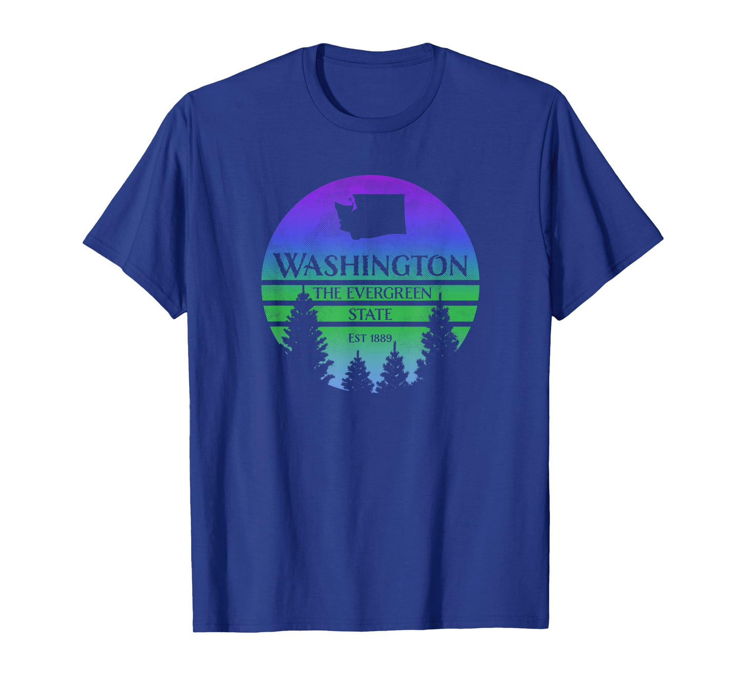 Washington The Evergreen State Silhouette Graphic T-Shirt