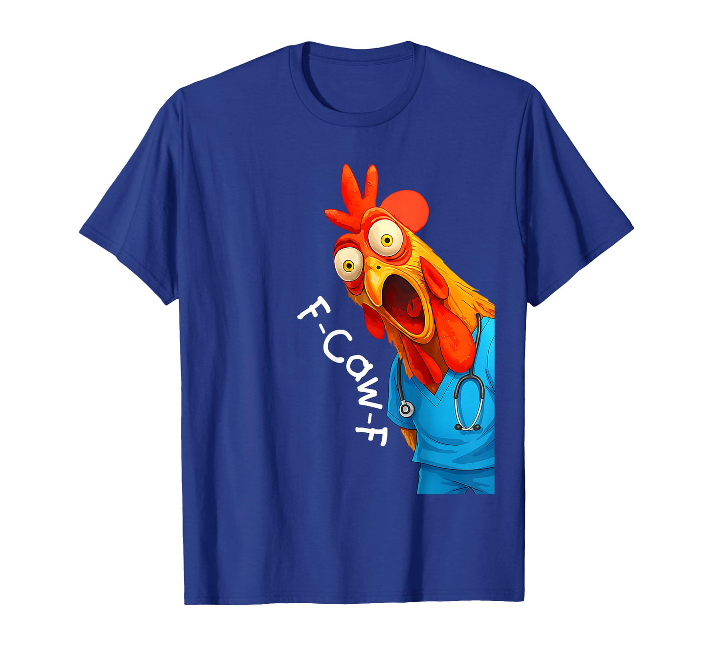 Funny Chicken Doctor F-Caw-F Chicken Medical Scrubs Women T-Shirt