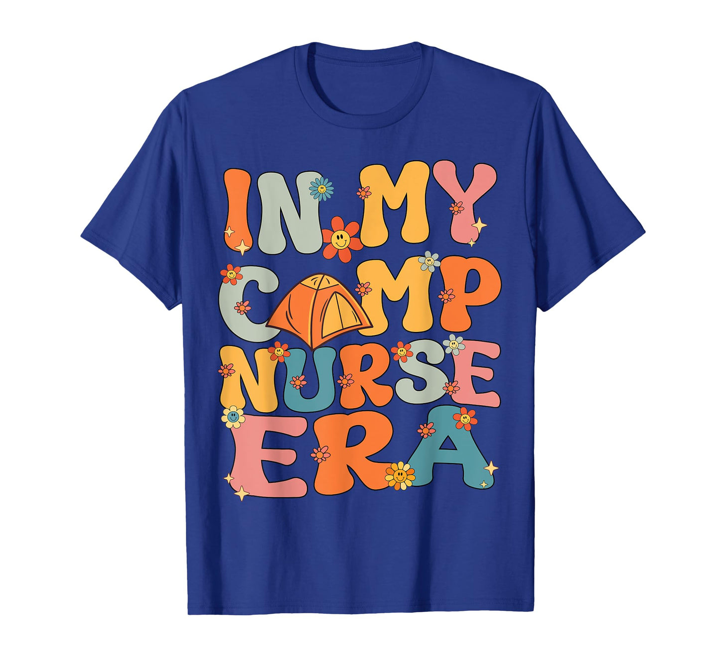 In My Camp Nurse Era Retro Groovy Summer Camp Nurse Cute Men Women Girls Kids T-Shirt