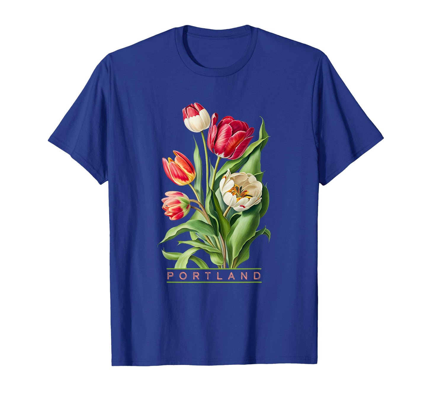 Portland Botanical Tulip Lovers Gardeners Souvenir T-Shirt