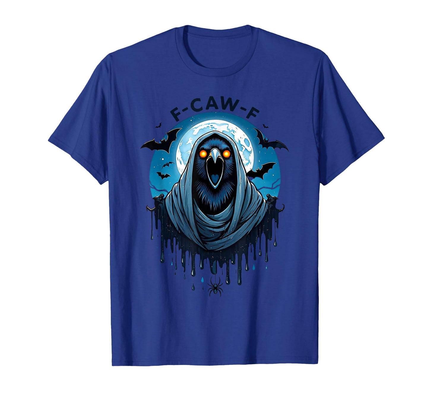 Black Crow, F-Caw-F Funny Black Bird Moon Gothic Adult Humor T-Shirt