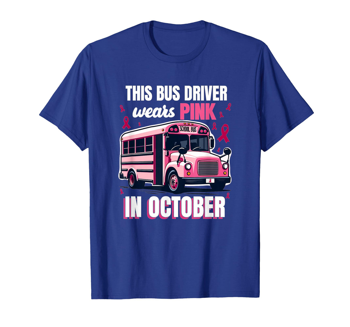 Bus Driver Wears Pink Breast Cancer Survivor T-Shirt