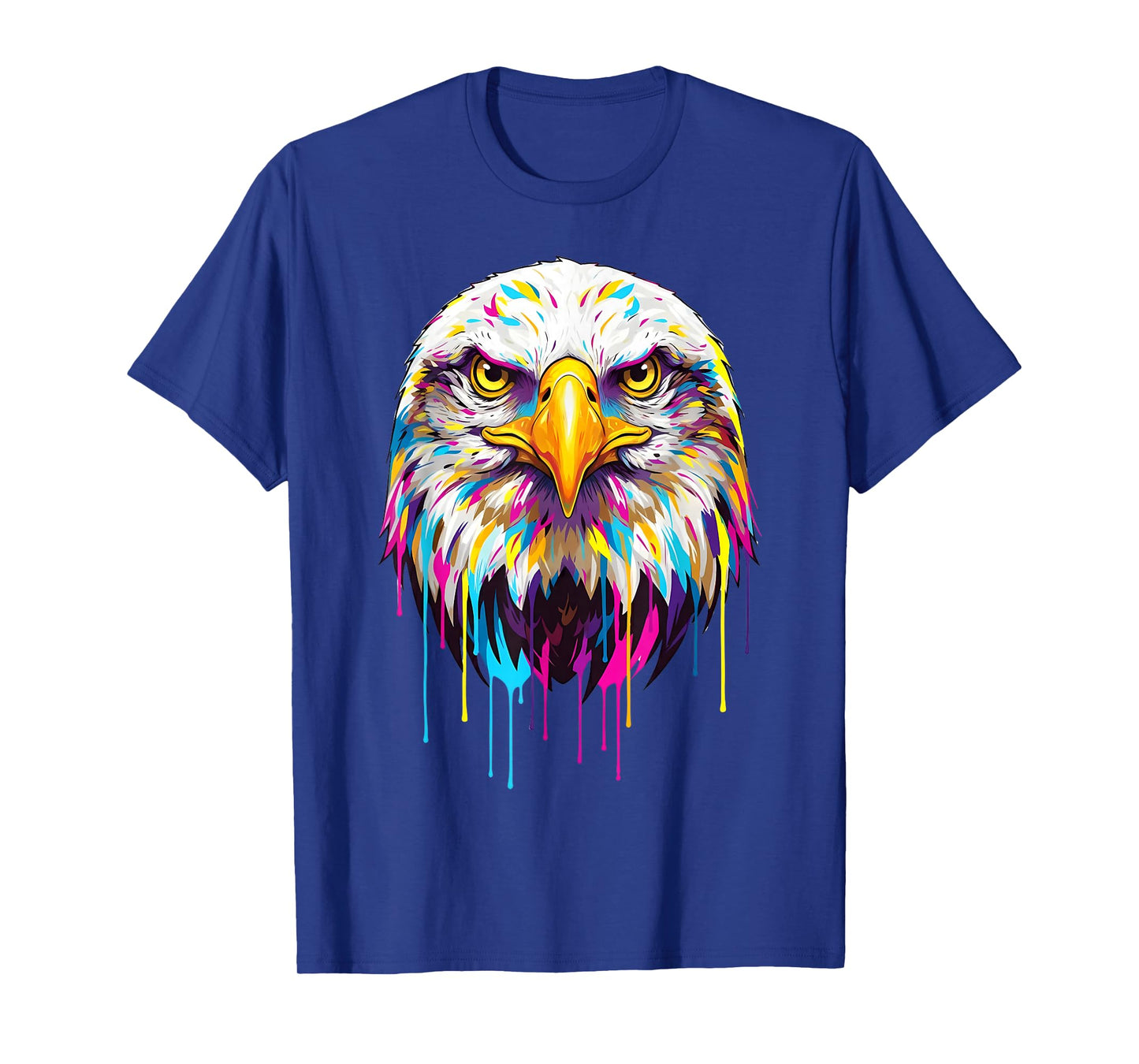 Colourful Cool Eagle Head in Vivid Shades Artistic Designed T-Shirt