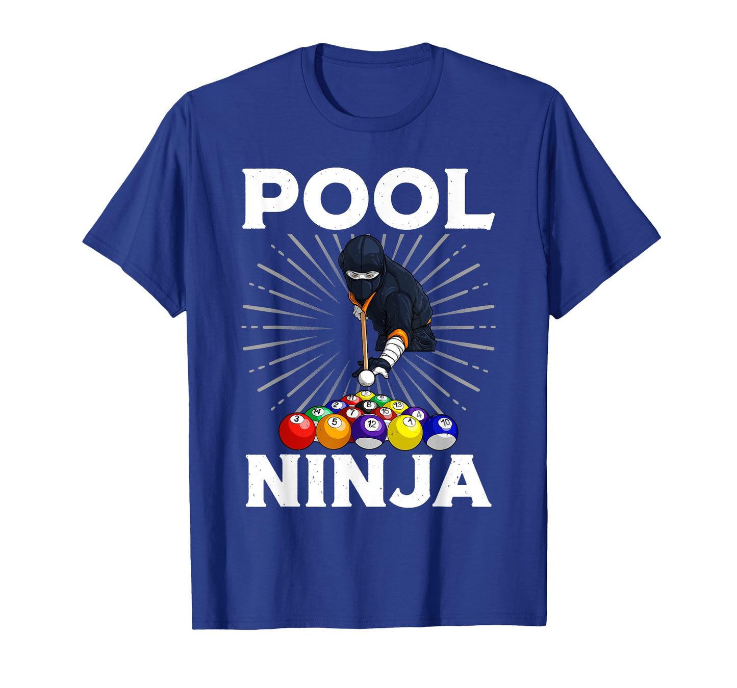 Cool Billiards Art For Men Women Pool Player Ninja Billiard T-Shirt