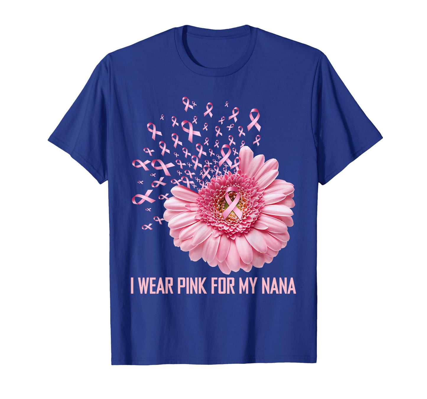 Sunflower Ribbon I Wear Pink For My Nana Breast Cancer T-Shirt