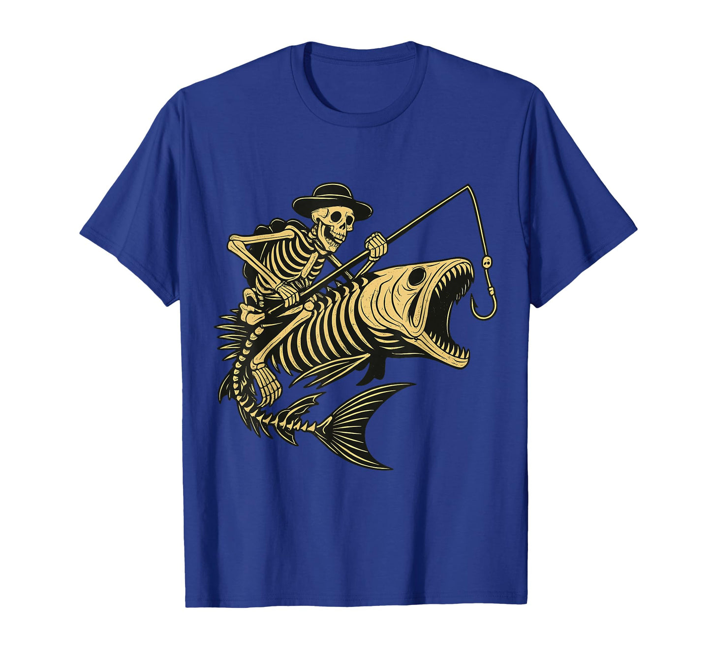 Bass Fishing Skull Skeleton Halloween Costume T-Shirt