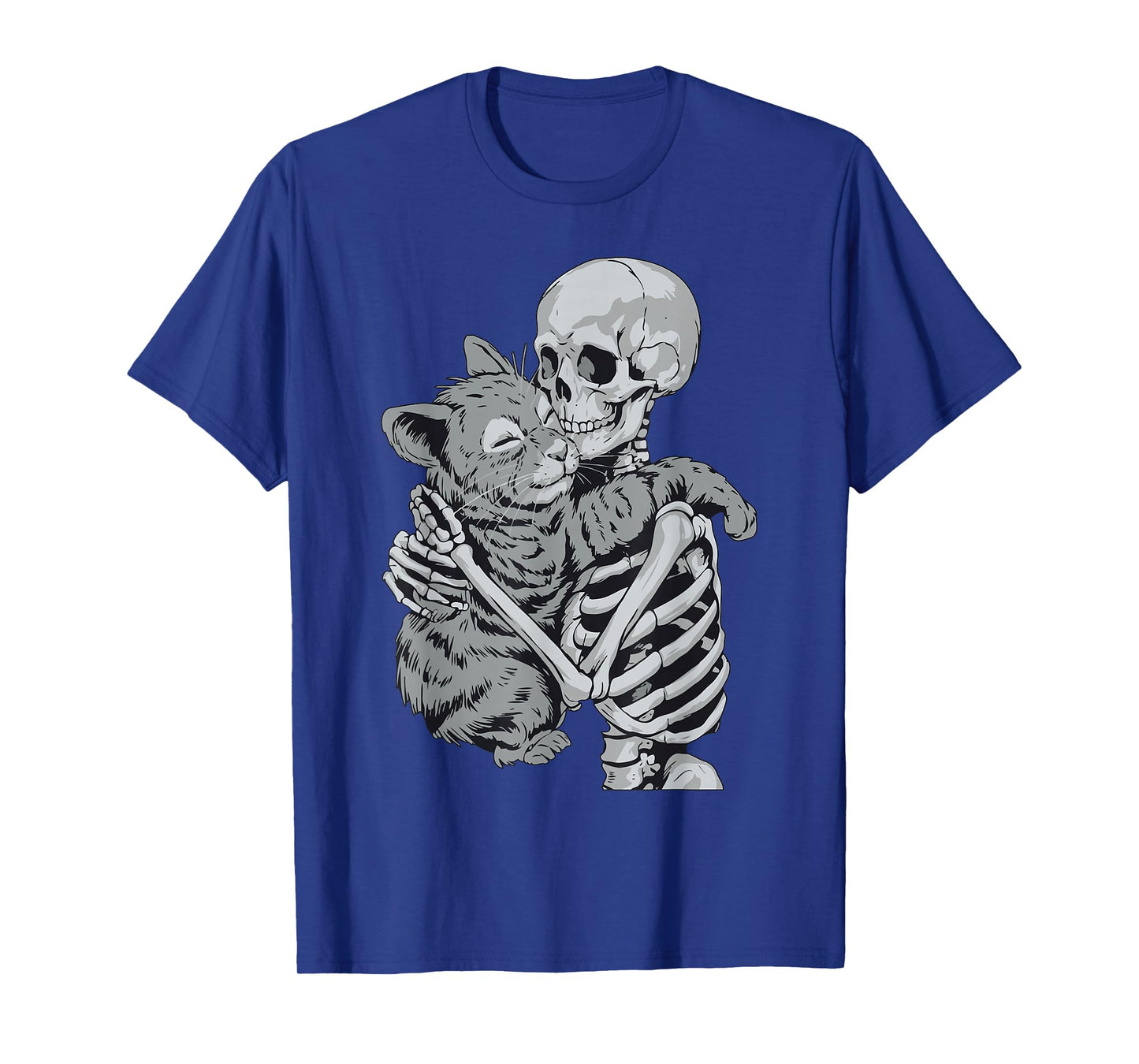 Lion Cub Hugging Skeleton Halloween T-Shirt
