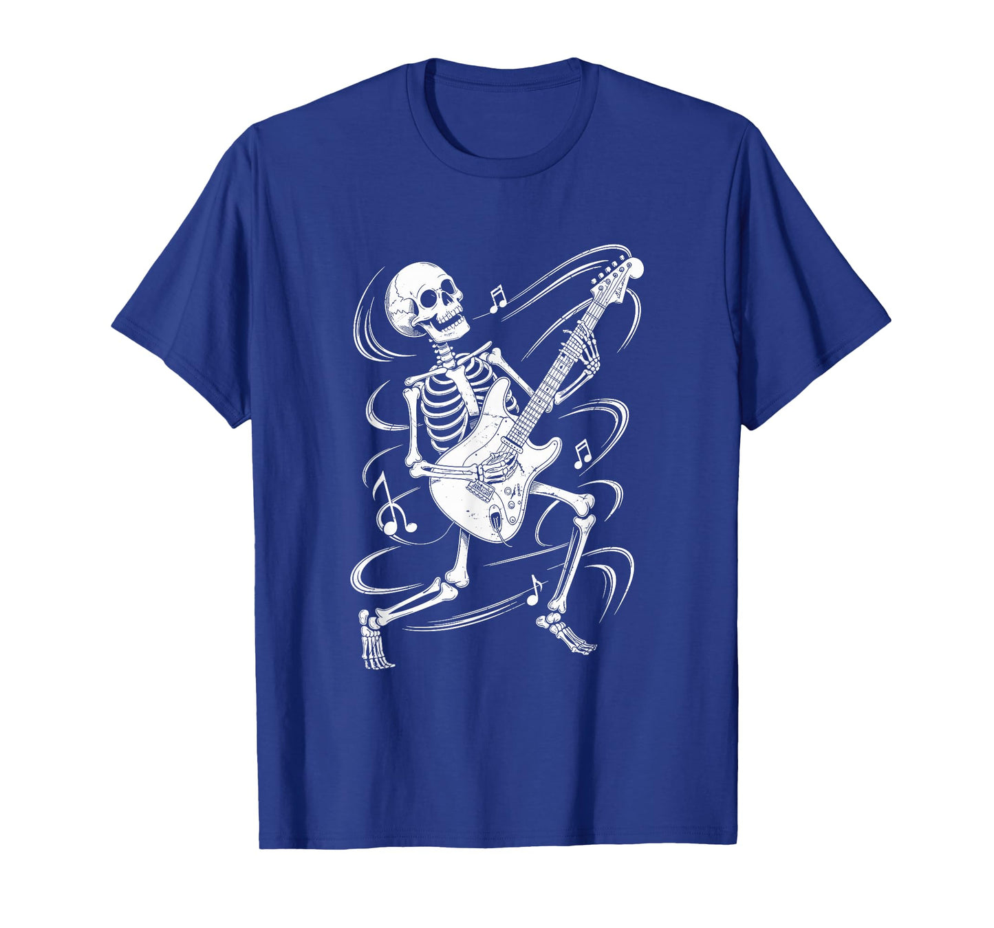 Skeleton Playing Acoustic Guitar Vintage Rock Funny Guitar T-Shirt